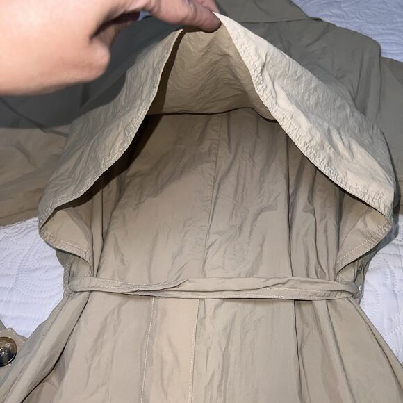 We The Free People Eastwick Trench Coat Women's Size L Beige Nylon Light NWOT - Picture 13 of 16
